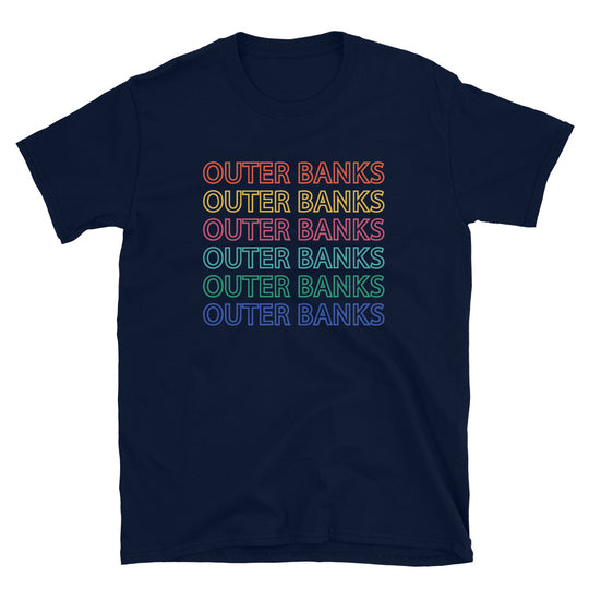 Outer Banks Retro Colorful Repeat T Shirt