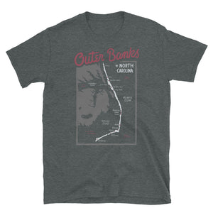 THE Outer Banks Map T Shirt
