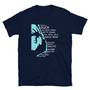 Outer Banks Map T Shirt