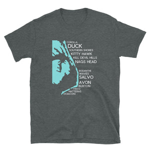 Outer Banks Map T Shirt